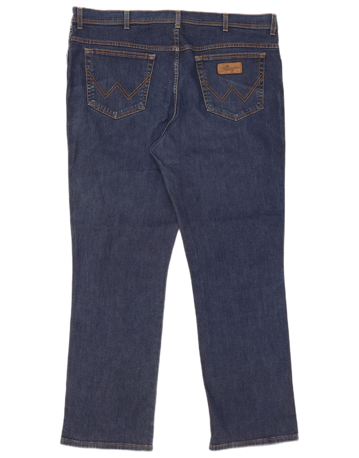 Wrangler Herre Texas Stretch Straight Jeans W44 L32 Blå Bomuld