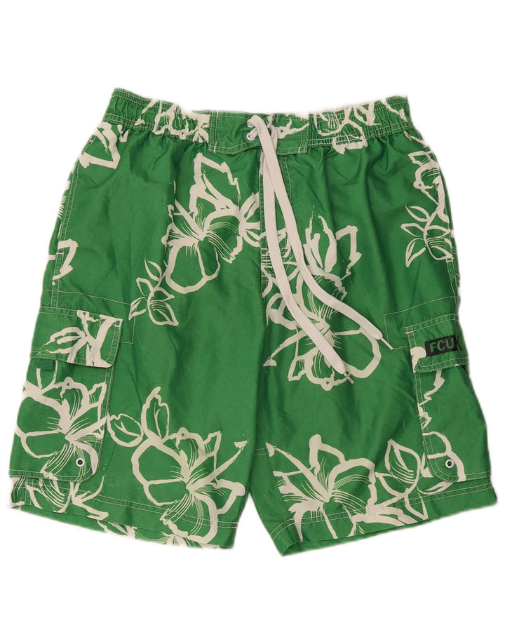 French Connection Badeshorts til mænd Medium Green Floral Polyester