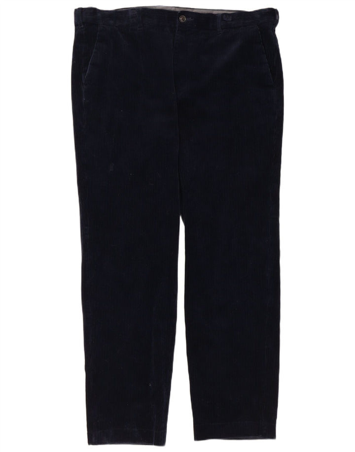MARKS & SPENCER Herre Regular Fit Corduroy Bukser W40 L33 Marineblå