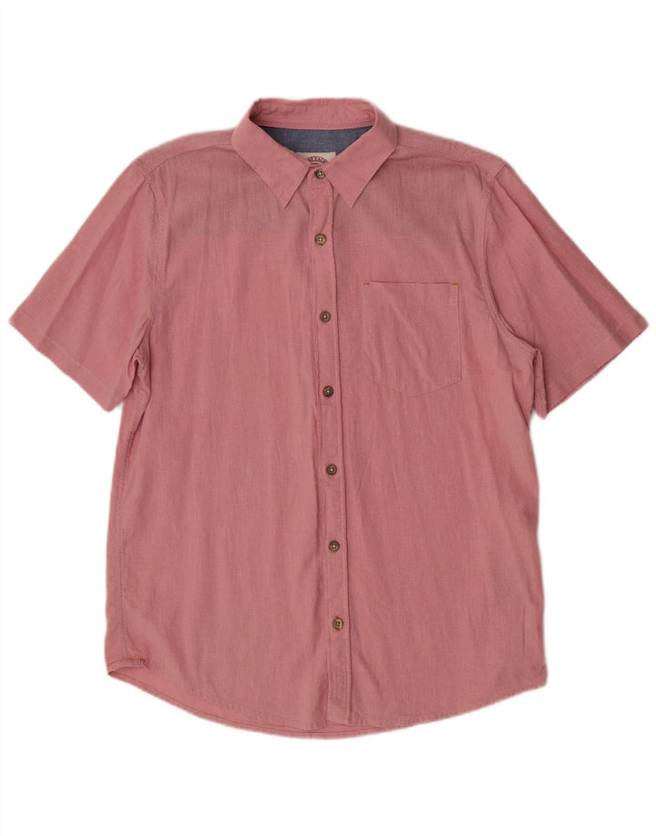 Fat Face Kortærmet Herreskjorte Medium Pink Linen