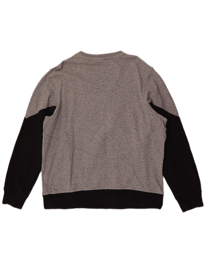 Nike grafisk sweatshirt til mænd XL Grå Colourblock Bomuld