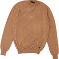 TRUSSARDI Mens Crew Neck Jumper Sweater XL Brown Virgin Wool Vintage Trussardi and Second-Hand Trussardi from Messina Hembry 