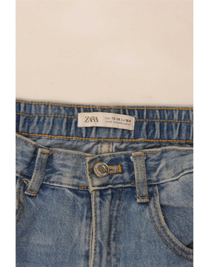 Zara Boys Distressed Straight Jeans 13-14 år B28 L25 Blå