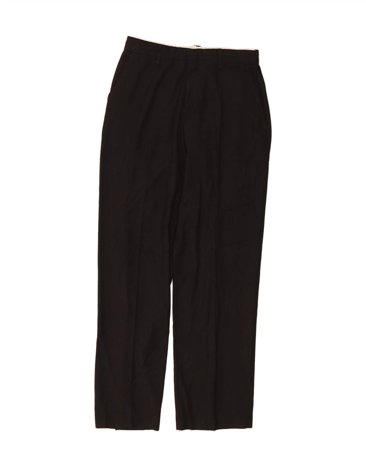 CHAPS Boys Straight Chino Trousers 15-16 Years W28 L30 Black Polyester Vintage Chaps and Second-Hand Chaps from Messina Hembry 