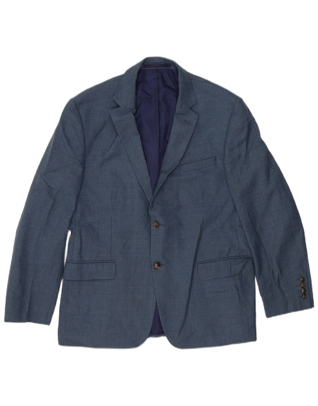 MARKS & SPENCER Herre 2-knaps blazerjakke EU 52 XL Marineblå Hundstød
