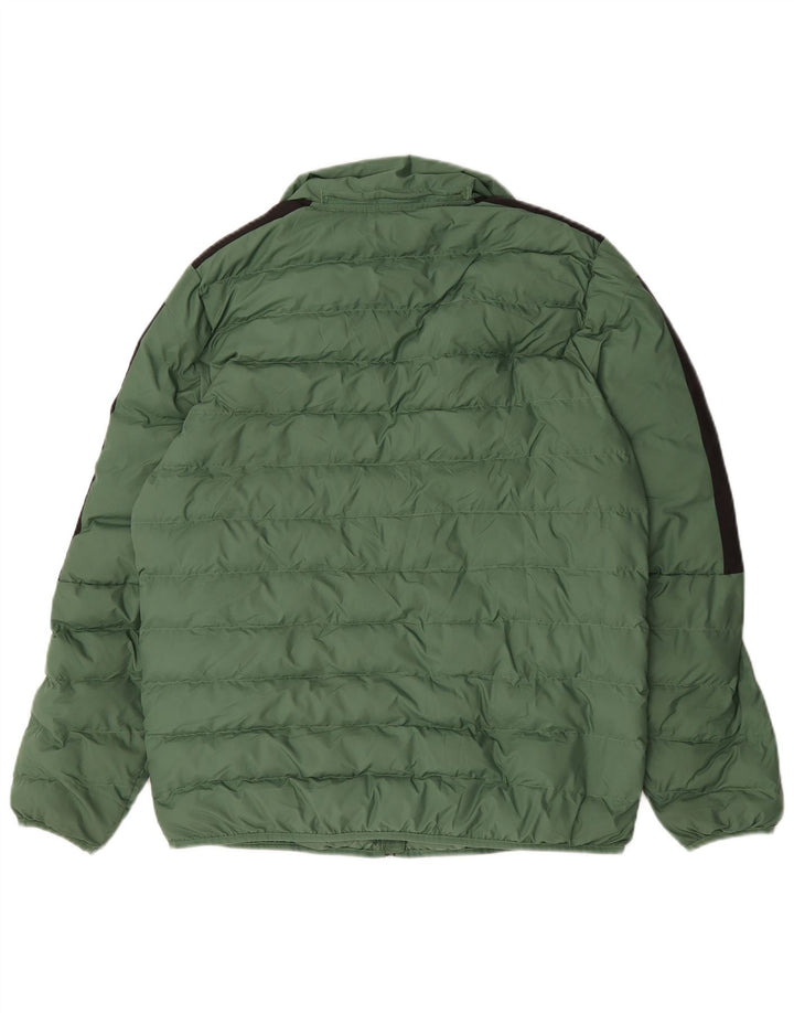 Puma polstret jakke til mænd UK 38 Medium Green Colourblock Polyester