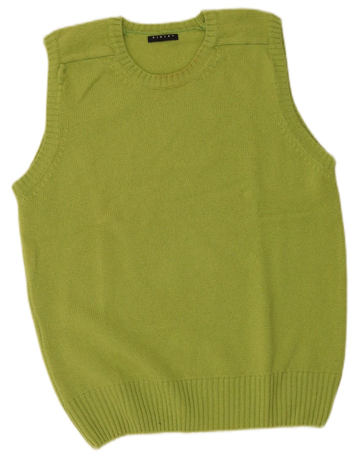 SISLEY Dame Vest Tank Top UK 14 Medium Green Wool