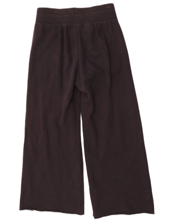 Nike Womens Wide Leg Tracksuit Trousers UK 10 Small Black Cotton