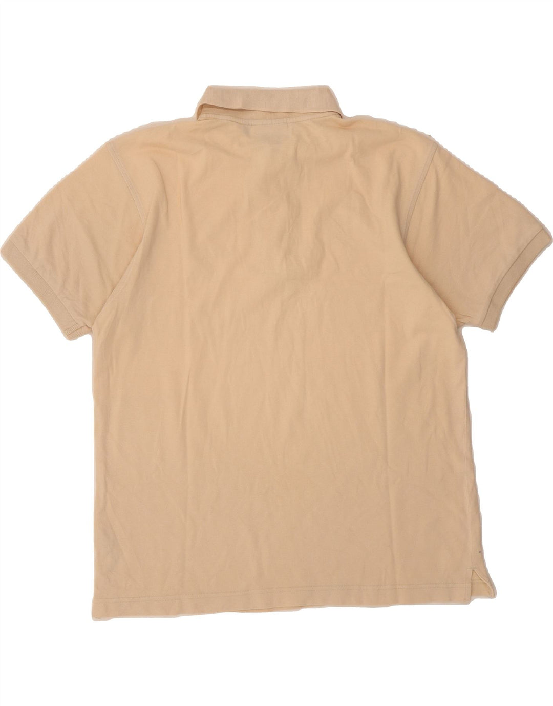 LOTTO Mens Polo Shirt Large Beige Cotton Vintage Lotto and Second-Hand Lotto from Messina Hembry 
