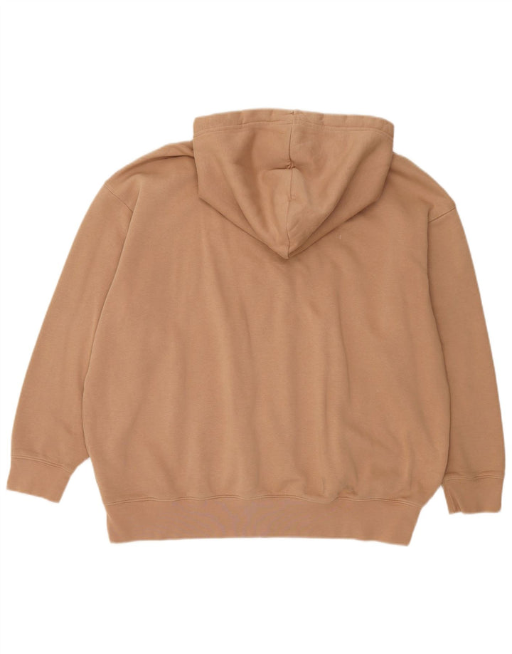 Nike Herre Loose Fit Hoodie Jumper Stor Beige Bomuld