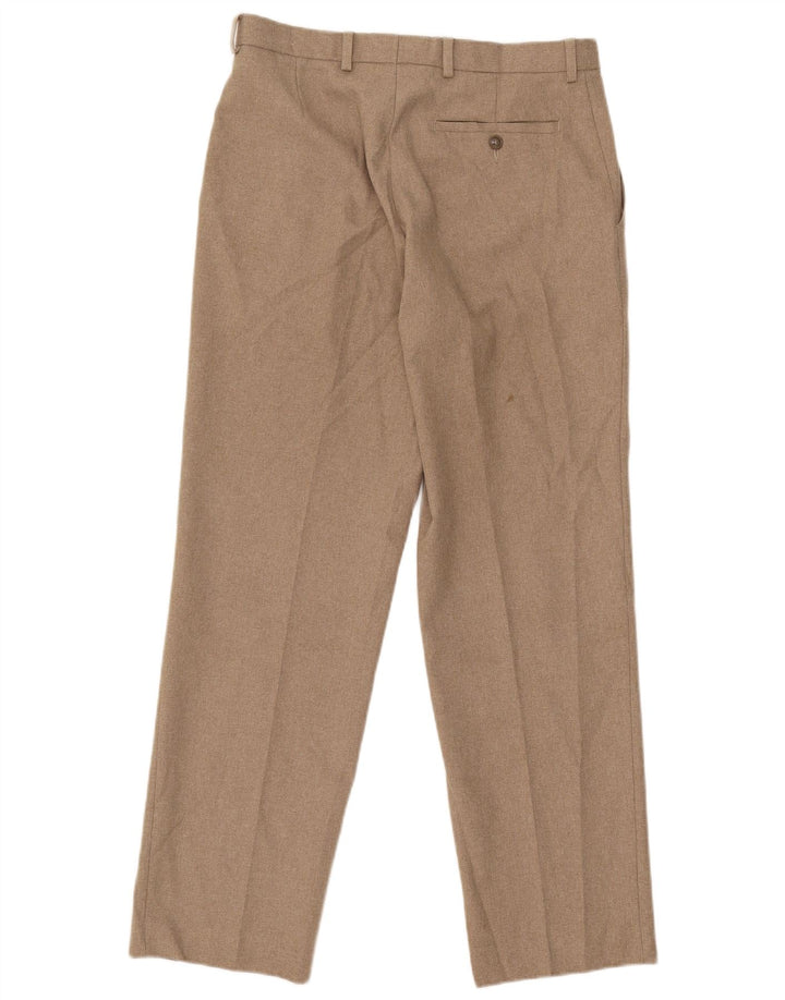 Marks & Spencer Straight Chino Bukser til mænd W32 L31 Beige Polyester