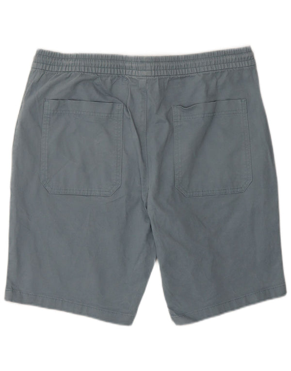 Marks & Spencer Mens Chino Shorts W34 Large Blue Cotton