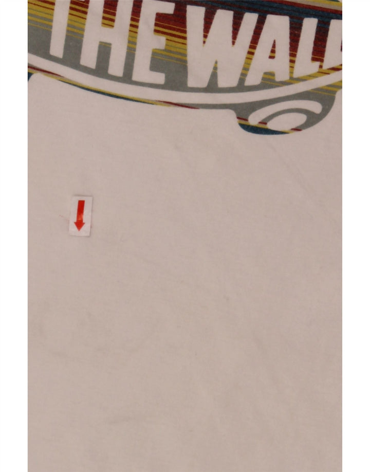 VANS Mens Custom Fit Graphic T-Shirt Top Medium White Cotton Vintage Vans and Second-Hand Vans from Messina Hembry 
