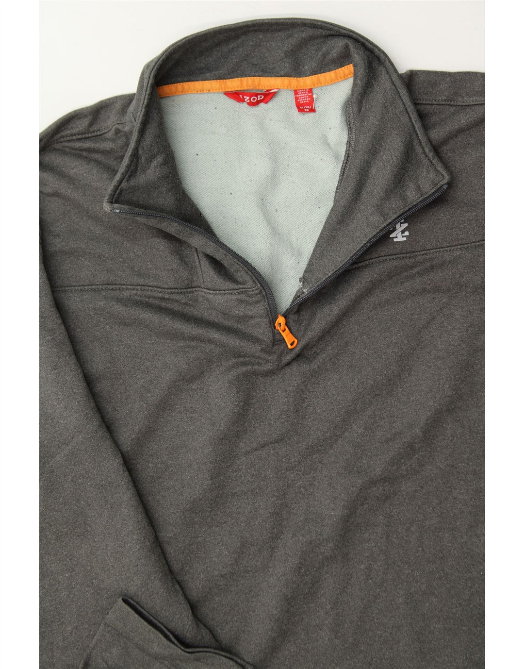 IZOD Mens Zip Neck Pullover Tracksuit Top XL Grey Polyester Vintage Izod and Second-Hand Izod from Messina Hembry 