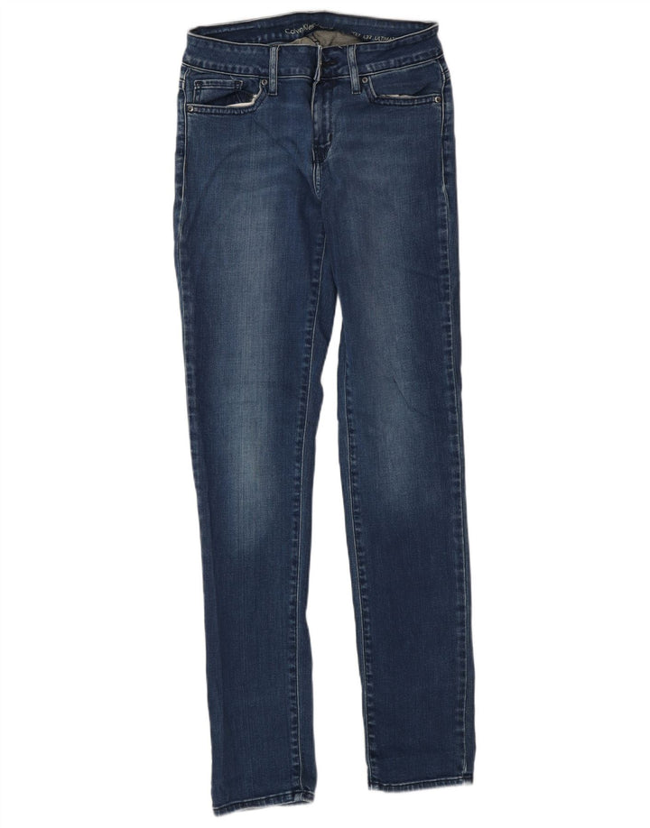 Calvin Klein Dame Ultimate Skinny Jeans W27 L32 Blå Bomuld