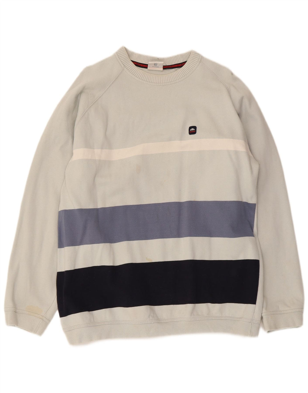 Ellesse Herre Sweatshirt Jumper Medium Blå Stribet Bomuld
