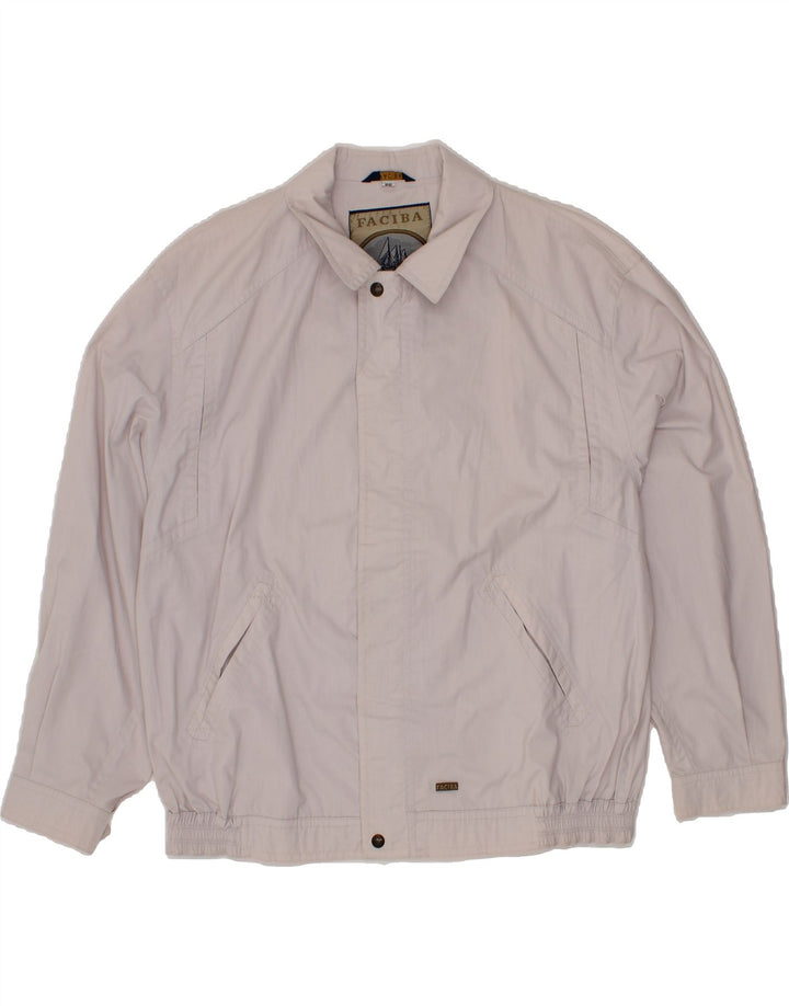 FACIBA Mens Bomber Jacket UK 60 5XL Grey Polyester Vintage Faciba and Second-Hand Faciba from Messina Hembry 