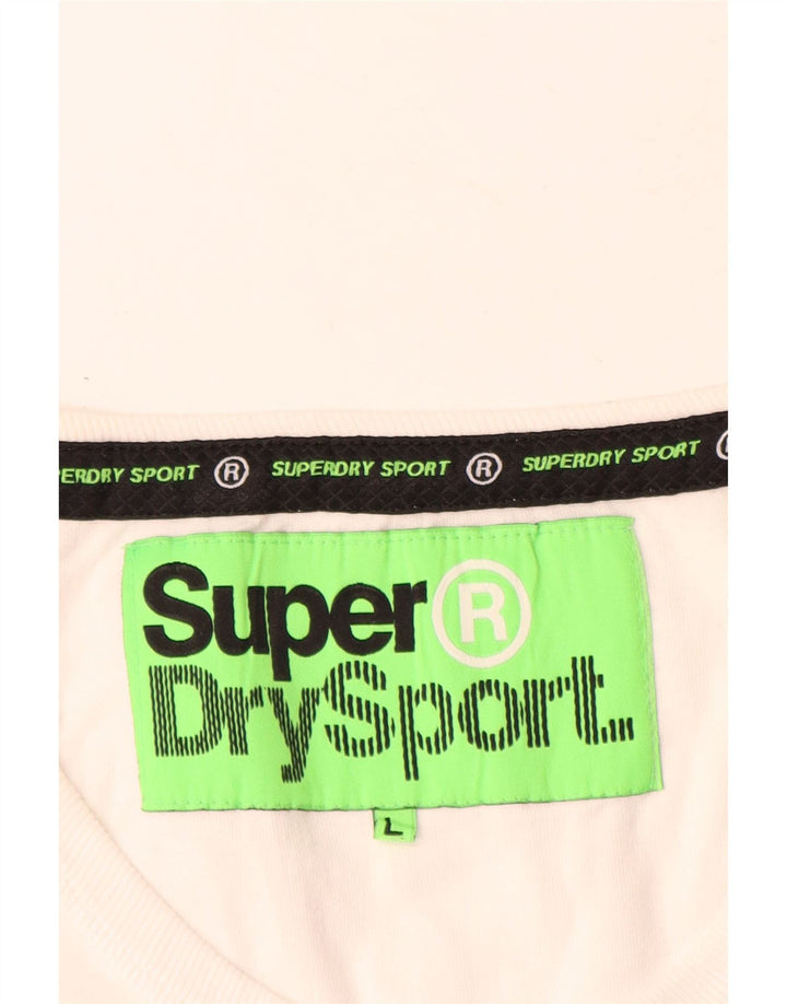 Superdry Womens Grafisk Vest Top UK 16 Large White Bomuld
