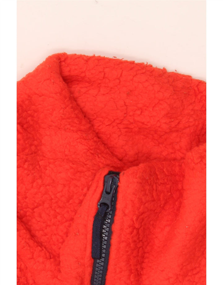 J. CREW Fleecetrøje med lynlås til kvinder UK 14 Medium Orange Polyester