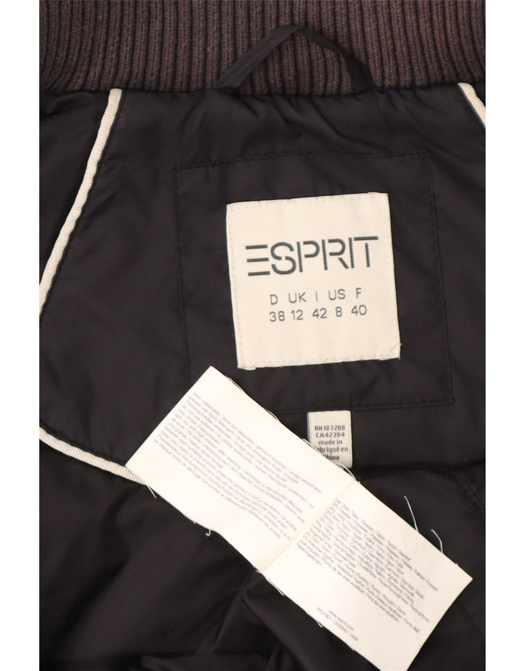 Esprit Womens Polstret Gilet UK 12 Medium Black Polyester
