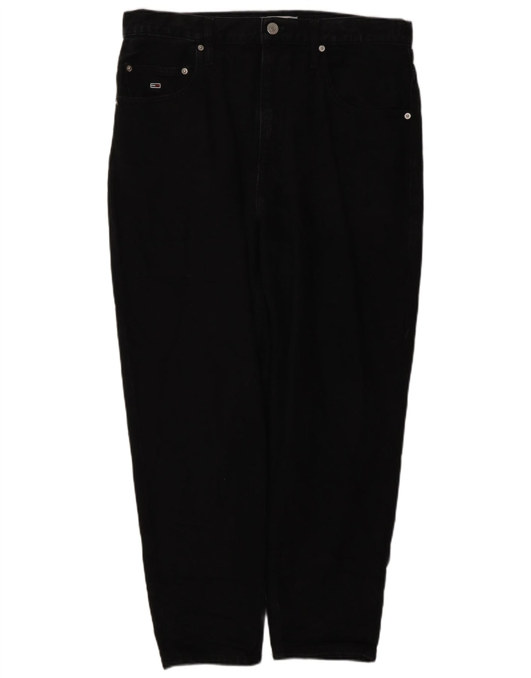 TOMMY HILFIGER Herre tilspidsede jeans W34 L26 sort bomuld