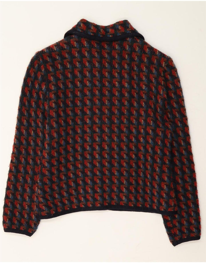 Vintage damestrikket 2-delt nederdelsæt UK 14 Medium W28 Red Houndstooth