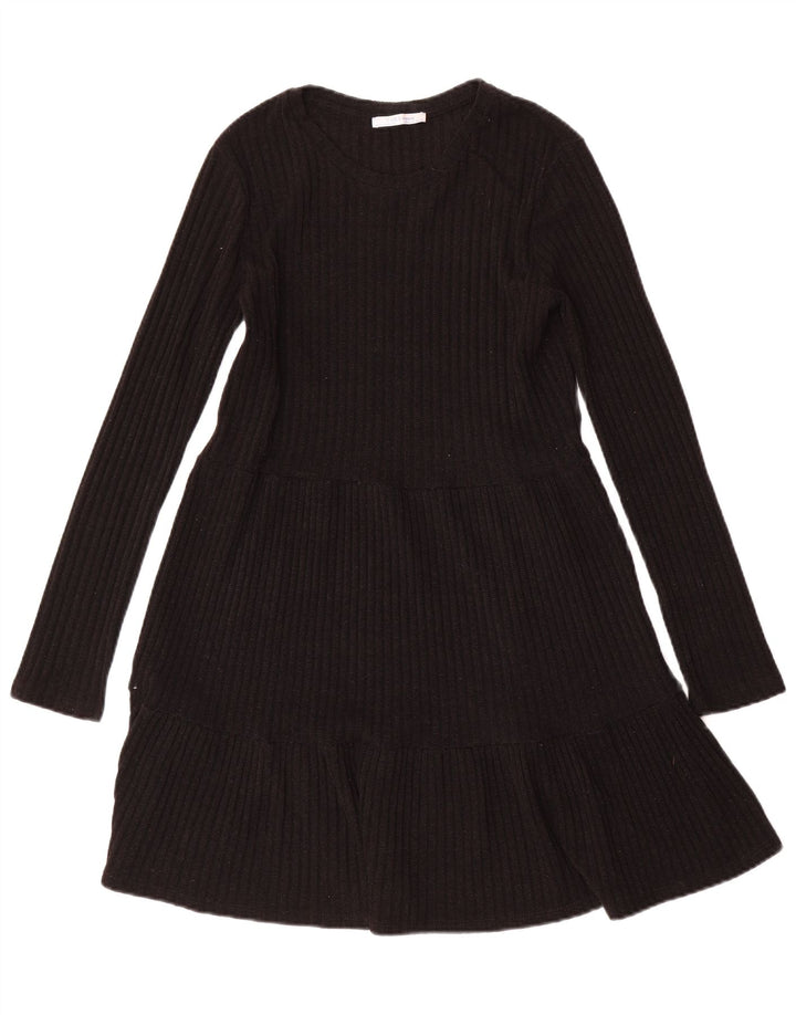 Zara Dame Jumper Dress UK 10 Small Black
