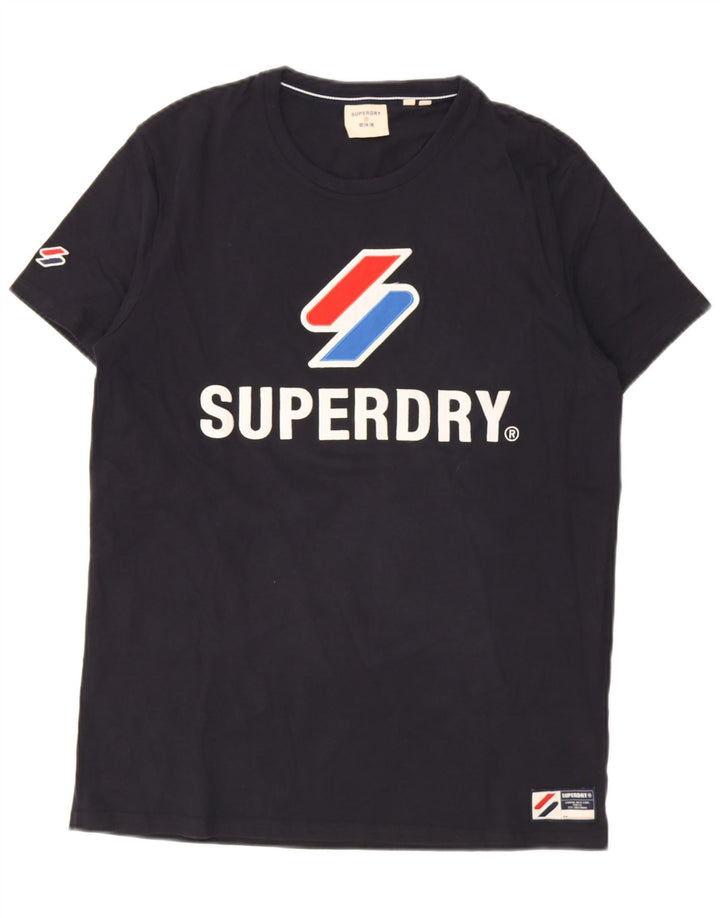 Superdry Grafisk T-shirt top til mænd Stor marineblå bomuld