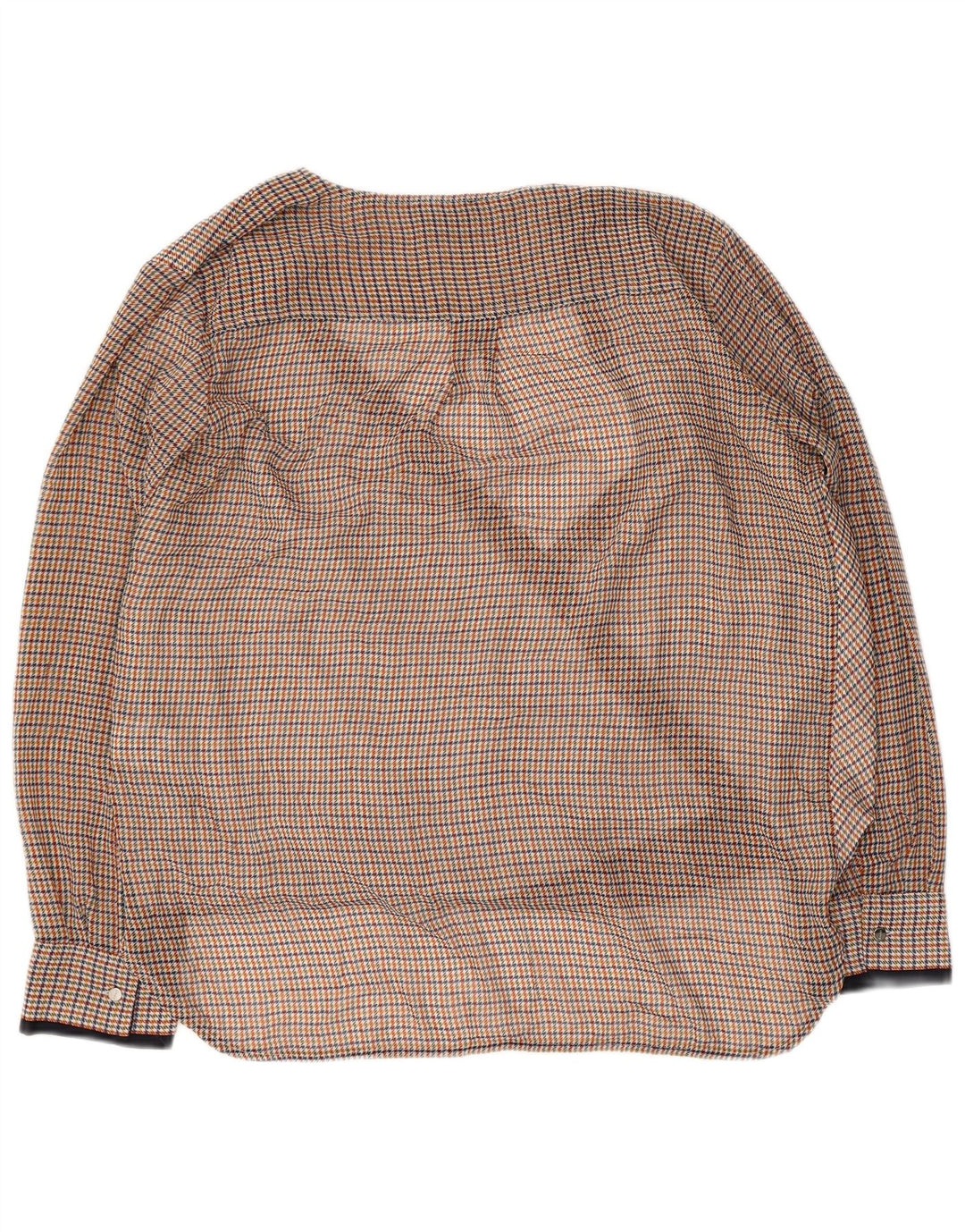 DKNY Dame Langærmet Bluse Top UK 16 Large Multicolor Houndstooth