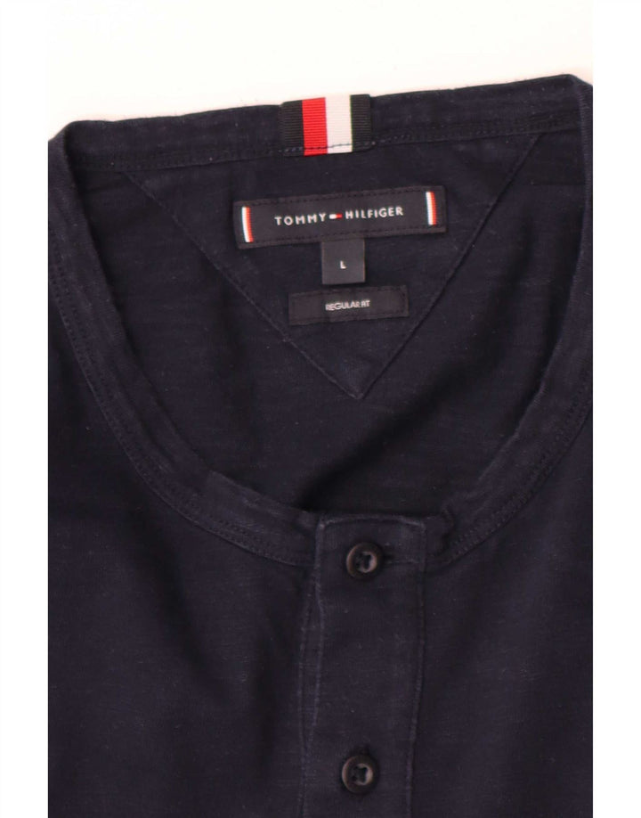 Tommy Hilfiger Herre Regular Fit Top Langærmet Large Navy Blue