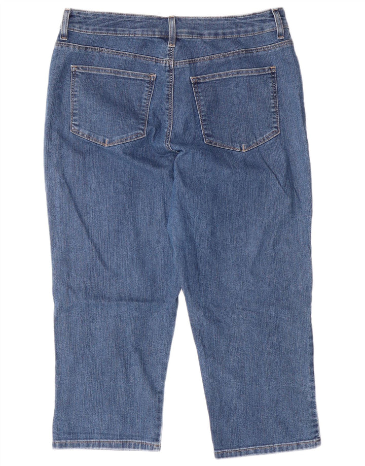 LEE Dame Classic Fit Capri Jeans US 16 2XL W34 L22 Blå Bomuld