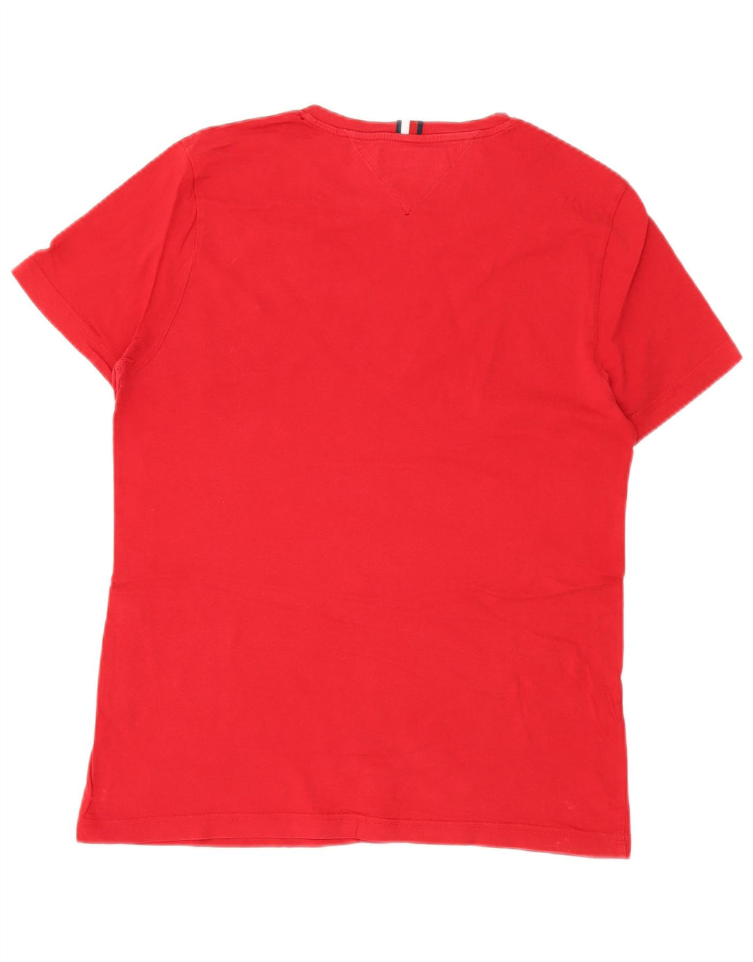 Tommy Hilfiger Herre Grafisk T-Shirt Top Stor Rød Colourblock Bomuld
