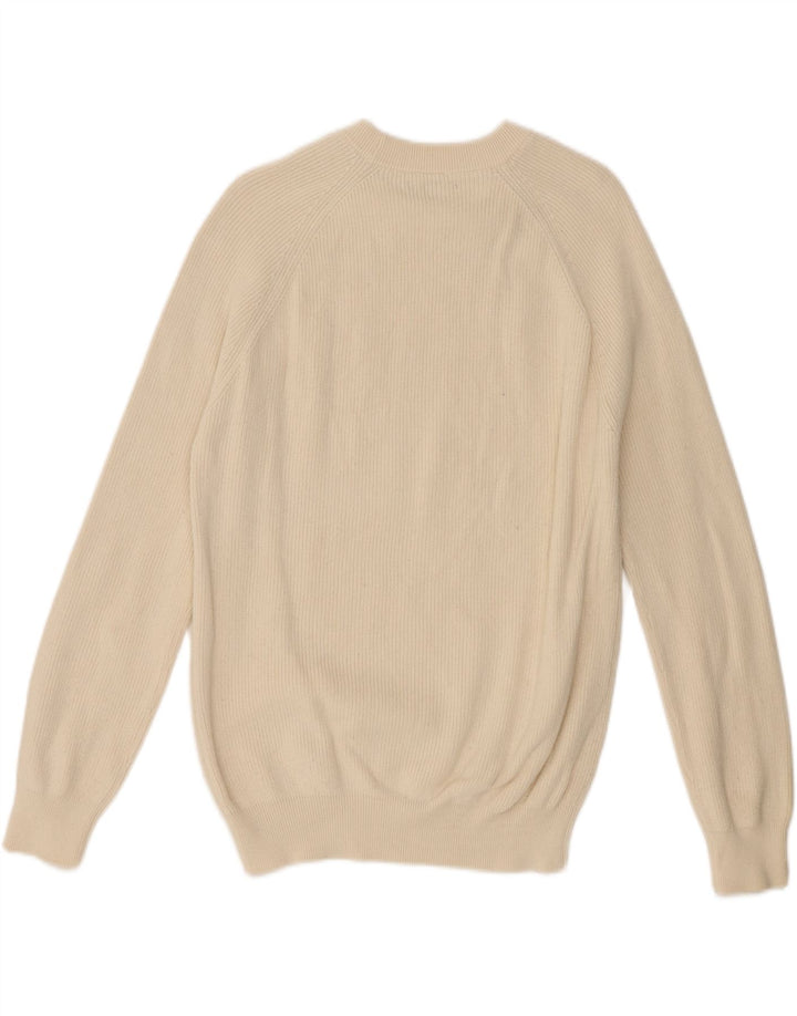 Zara Herre trøjetrøje med rund hals mellem beige bomuld