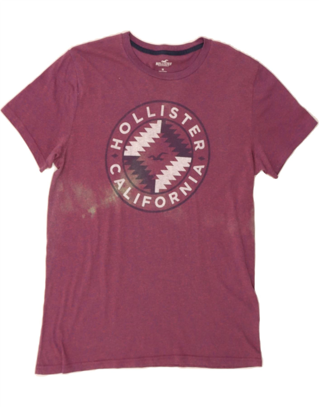 HOLLISTER Mens Graphic T-Shirt Top Medium Purple Cotton Vintage Hollister and Second-Hand Hollister from Messina Hembry 