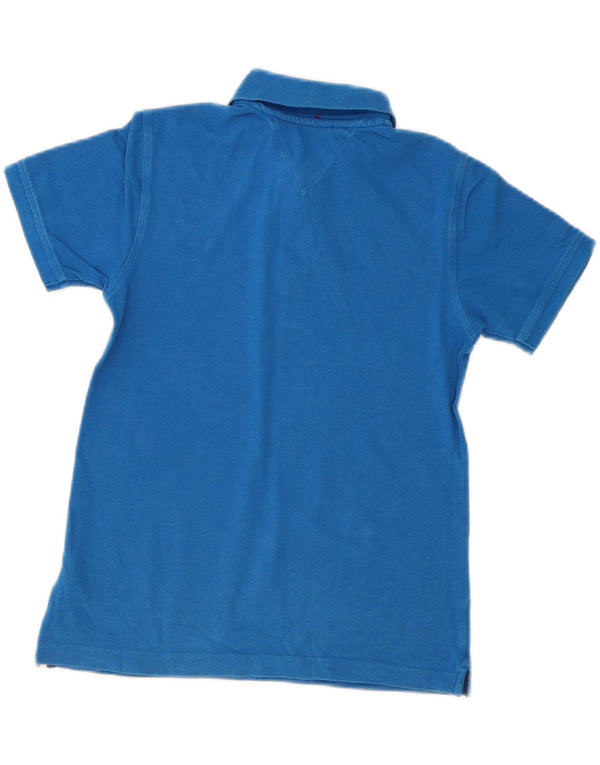 Tommy Hilfiger Boys Polo Shirt 8-9 År Medium Blå Bomuld
