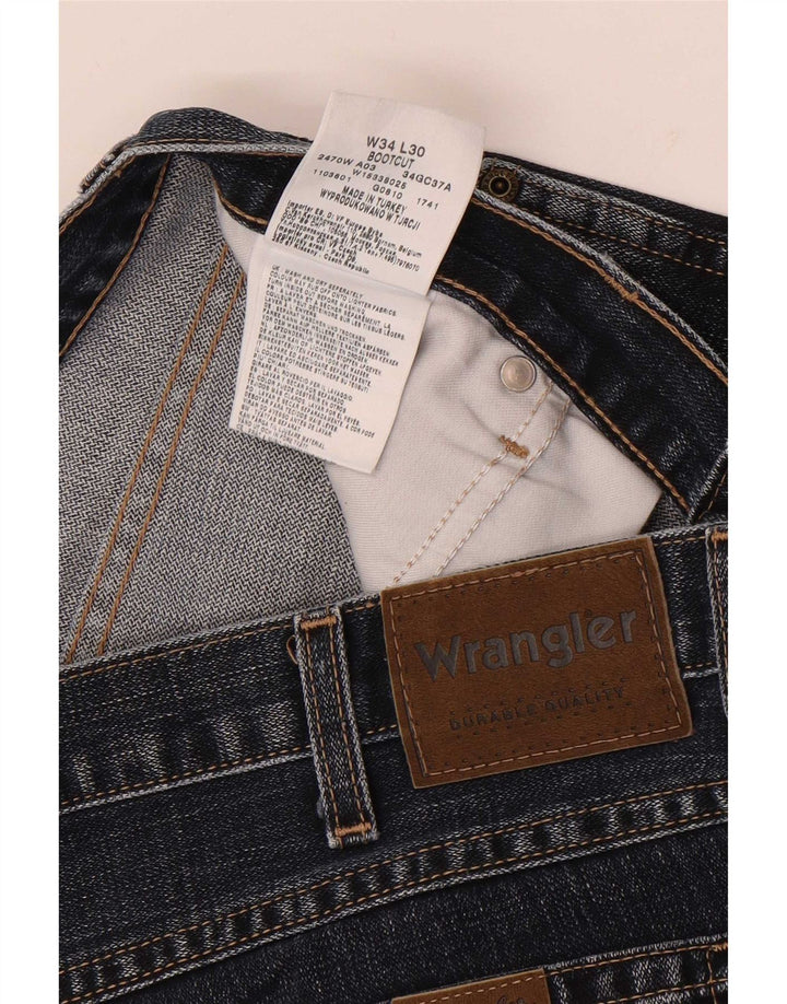 Wrangler Bootcut jeans til mænd W34 L30 blå bomuld