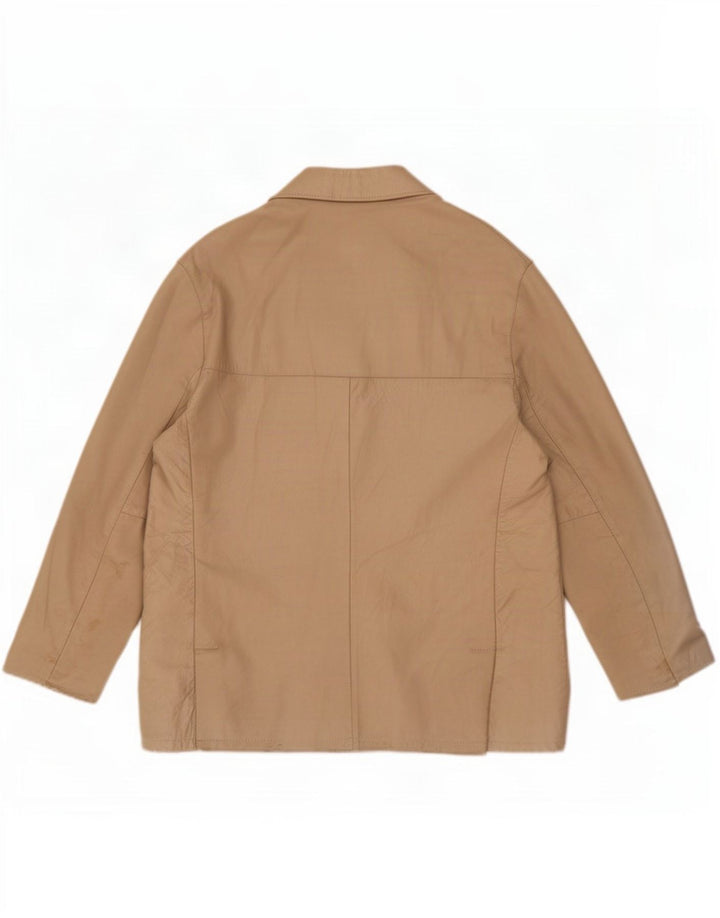 Equipe Dame Loose Fit Læderjakke IT 42 Medium Beige