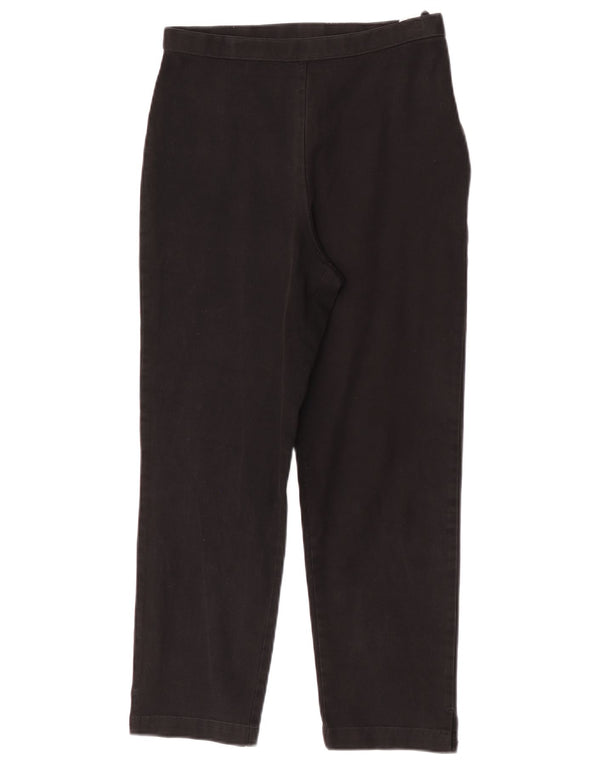 Marks & Spencer Womens Cropped Trousers UK 10 Small W27 L24 Black