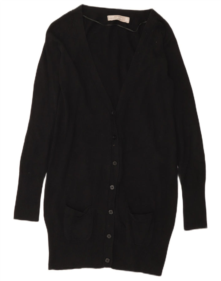 Zara Dame Cardigan Sweater UK 8 Small Black