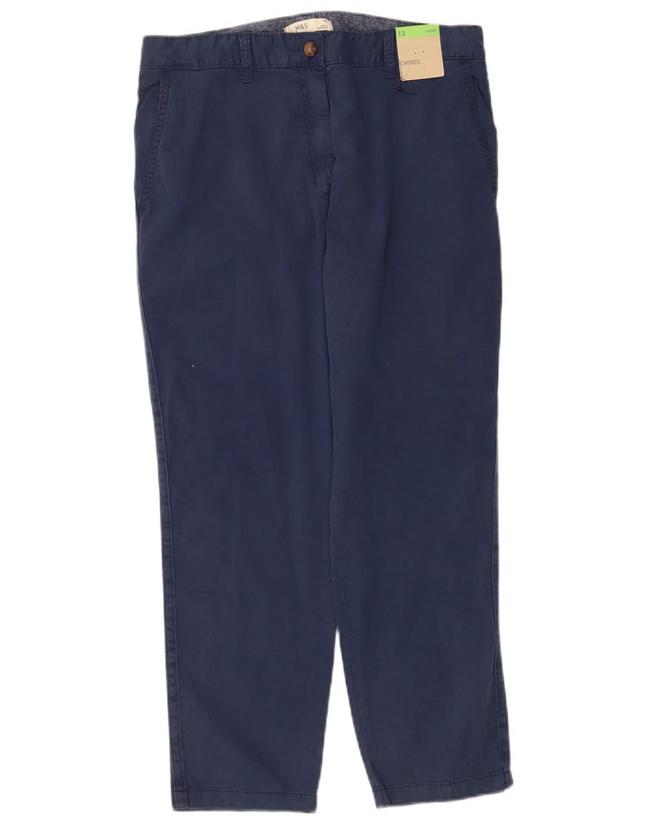 Marks & Spencer Chinobukser til kvinder UK 12 Medium W30 L26 Marineblå