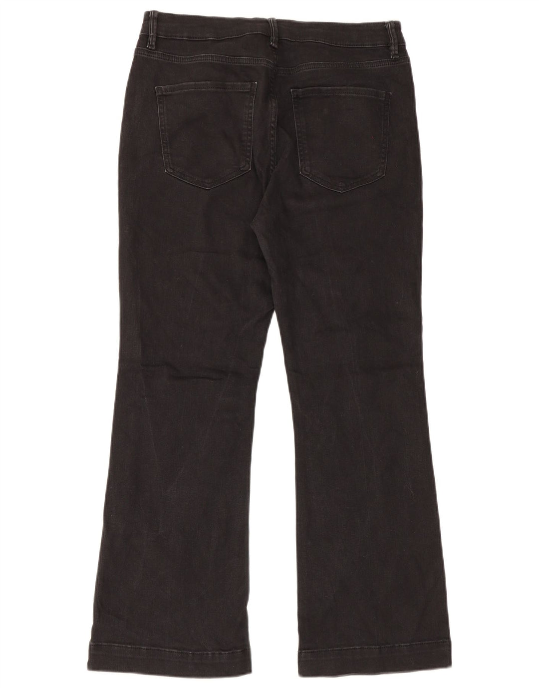 Marks & Spencer Dame Flared Jeans UK 14 Large W32 L27 Black Bomuld