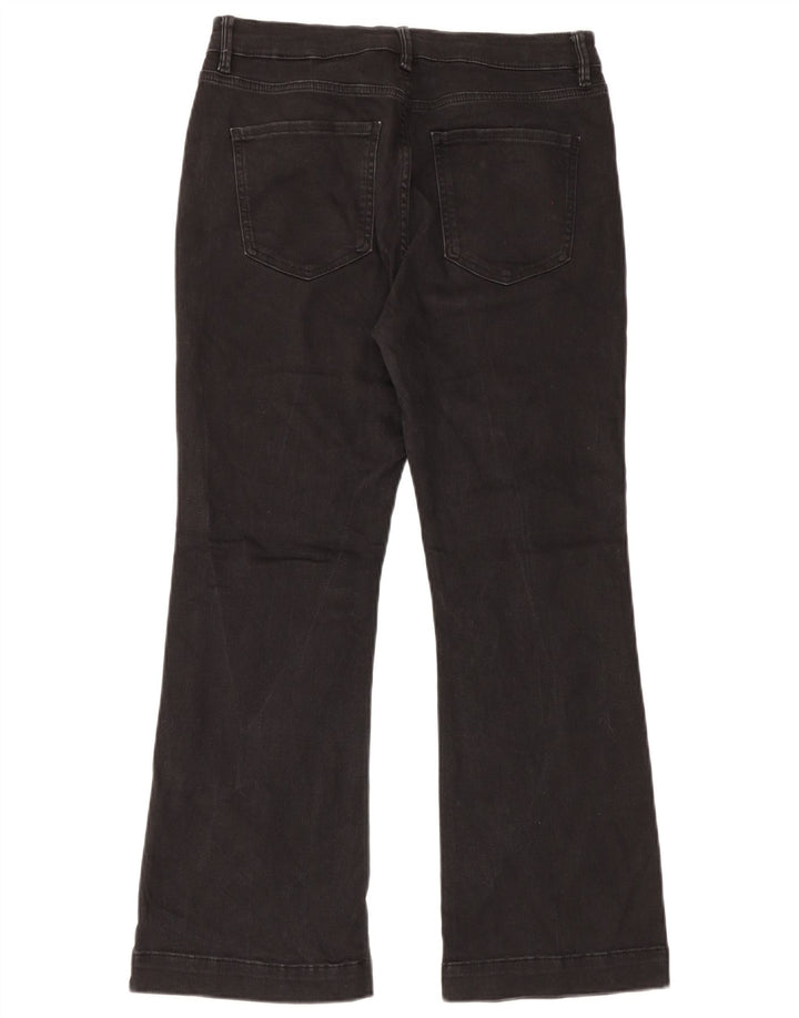 Marks & Spencer Dame Flared Jeans UK 14 Large W32 L27 Black Bomuld