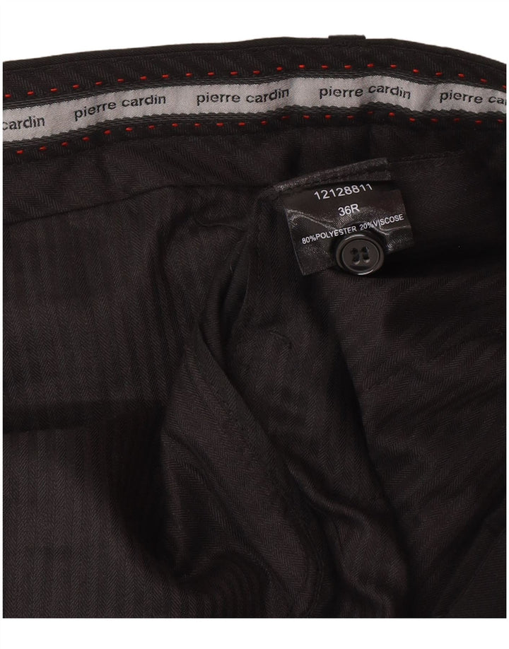 Pierre Cardin Herre lige jakkesæt bukser W36 L32 sort polyester