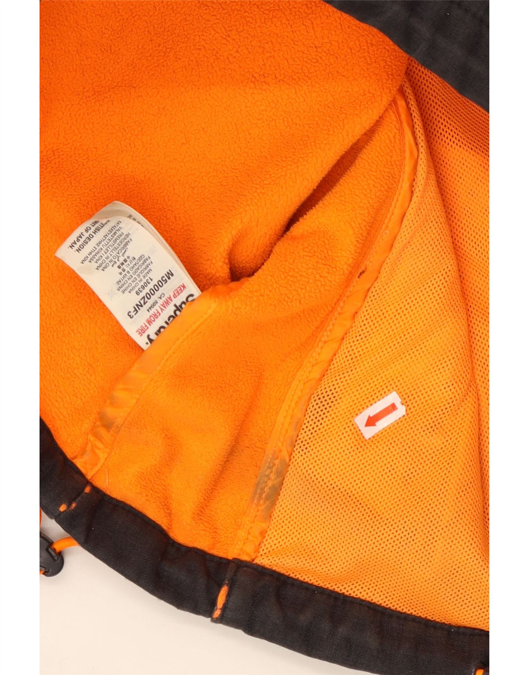 SUPERDRY Windtrekker vindjakkejakke med hætte til mænd UK 38 Medium Sort