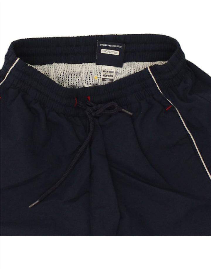 UMBRO Boys Sport Shorts 7-8 Years Small  Navy Blue Polyester | Vintage Umbro | Thrift | Second-Hand Umbro | Used Clothing | Messina Hembry 