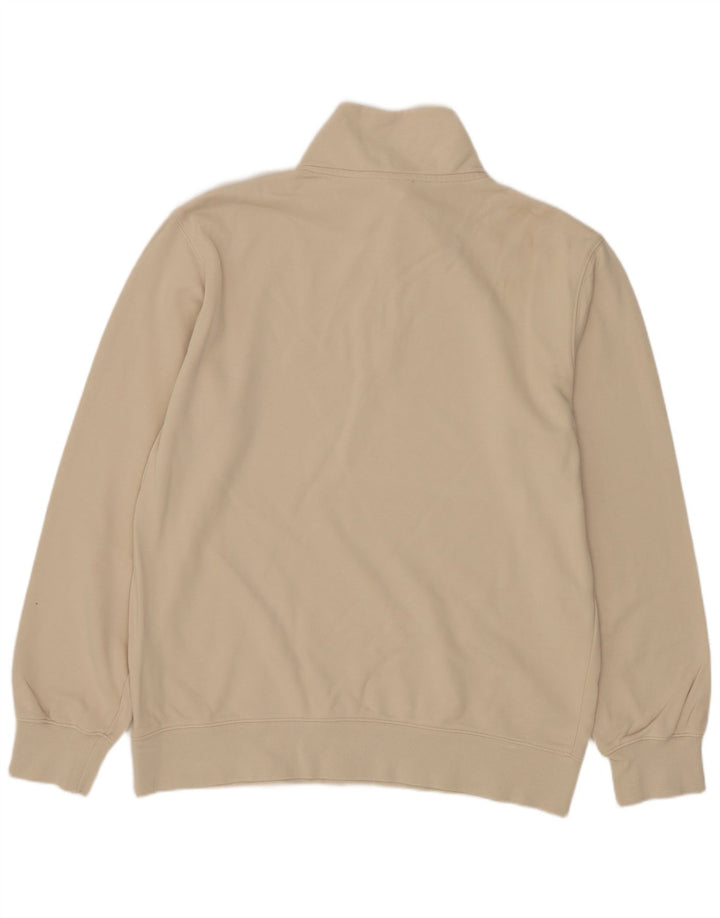 Levi's Herre Standard Fit Zip Neck Sweatshirt Jumper Medium Beige Bomuld