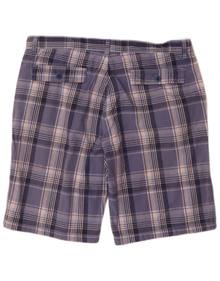 Gianmarco Venturi Chino-shorts til mænd W36, store blå ternet bomuld