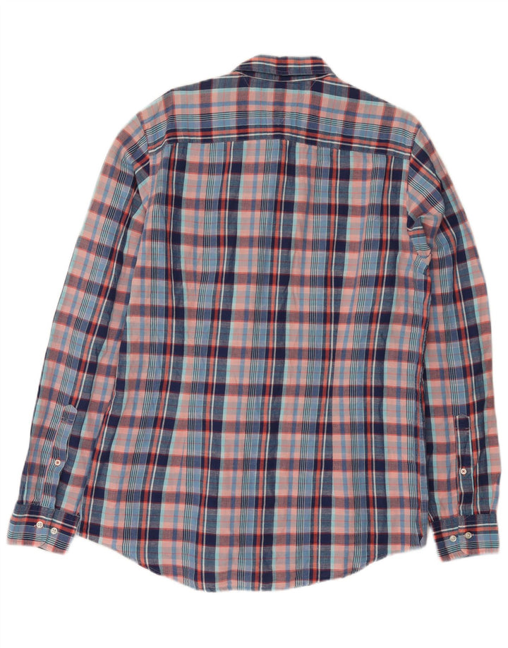 Tommy Hilfiger herreskjorte XL blå ternet linned