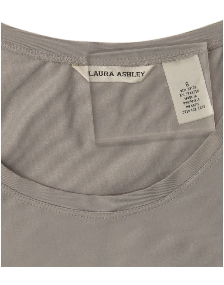 LAURA ASHLEY Damevest Top UK 10 Small Grå Nylon