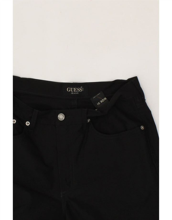 GUESS Womens Slim Casual Trousers W31 L32 Black Nylon Vintage Guess and Second-Hand Guess from Messina Hembry 